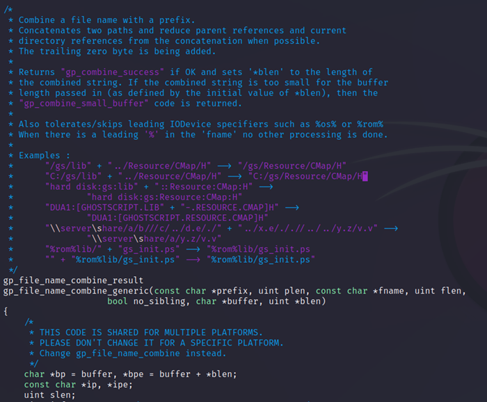 Vulnerable Function Showing Comments Indicating Purpose