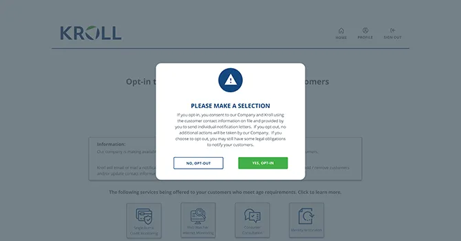 Kroll Third-Party Notification Platform Execution Kroll Third-Party Notification Platform Execution