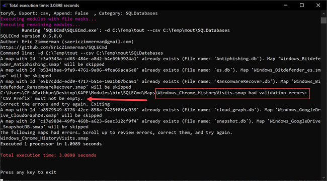 Parsing EventTranscript With KAPE and SQLECmd