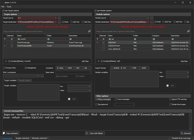 Parsing EventTranscript With KAPE and SQLECmd